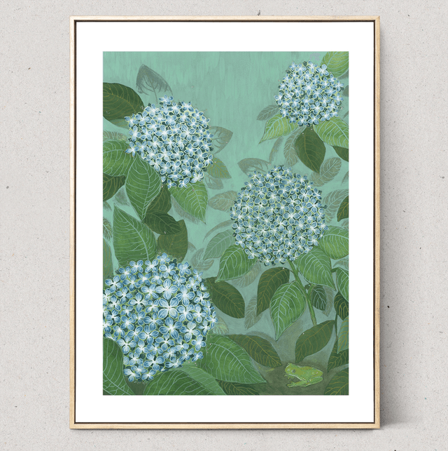 Hortensias - Format A3 impression fine art